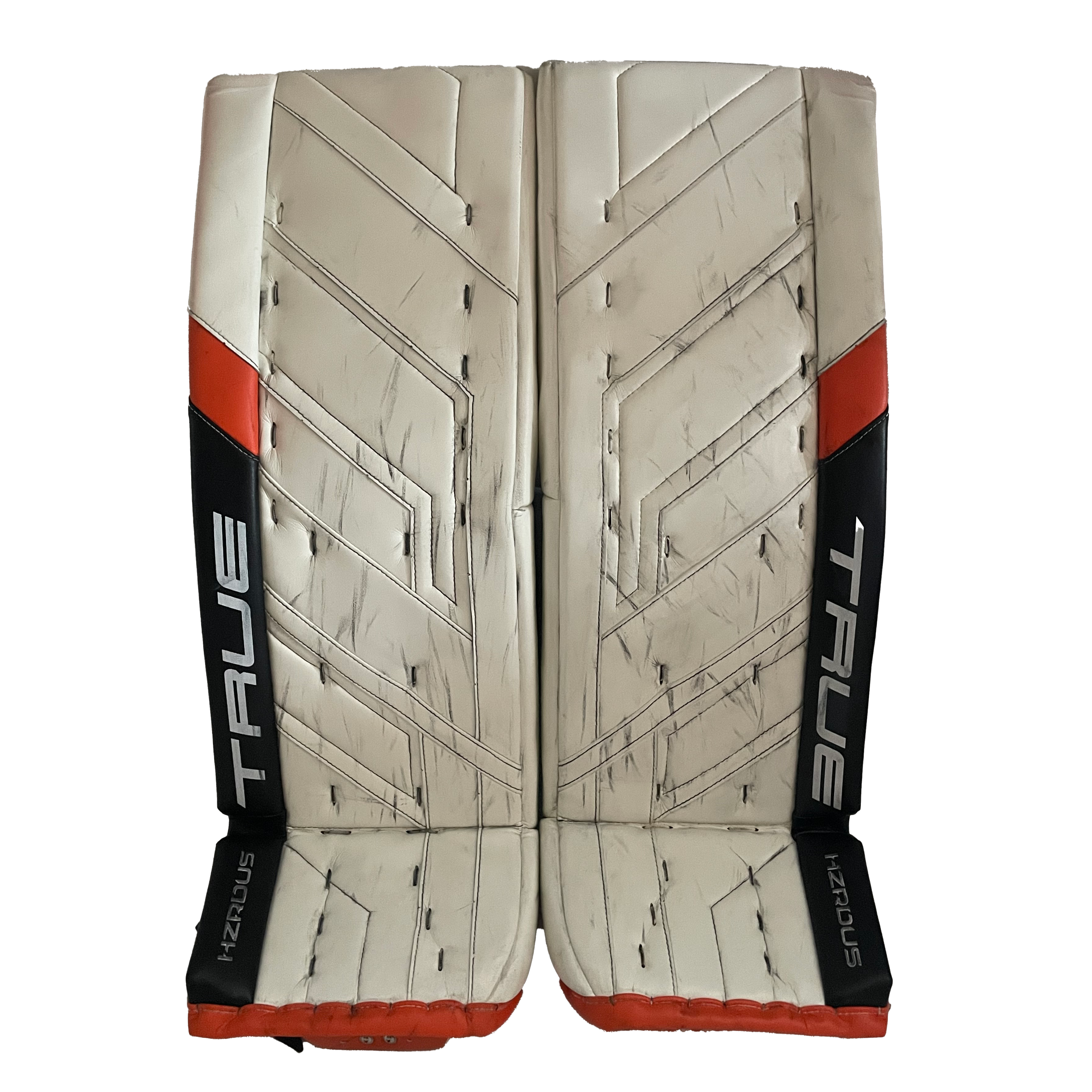 True HZRDUS PX4 - Ensemble complet de gardien de but Pro Stock d'occasion - Felix Sandstrom - (Blanc/Noir/Orange)